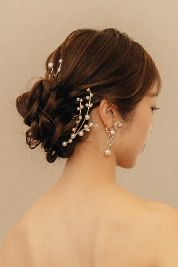 YL Marquise ウェディングダングルイヤリング 花嫁用 ブライズメイド キュービックジルコニア ロングブライダル レバーバックイヤリング レディース プロム : SWEETV Marquise Wedding Dangle Earrings for Brides