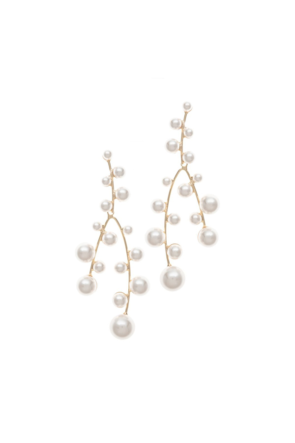 RENTAL][Ariel Drop Earrings Gold]by ElizabethBower｜JULIEBRIDAL 