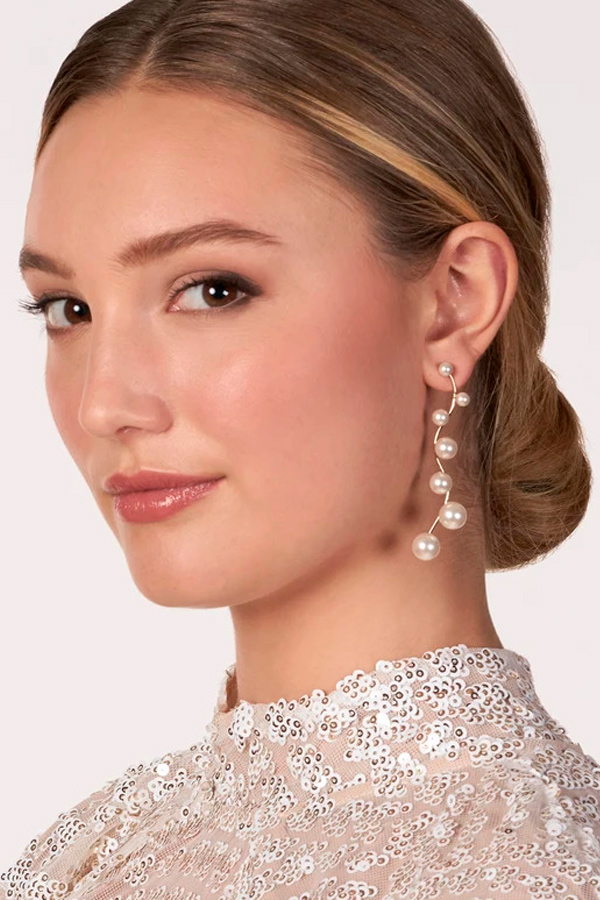 Elizabeth Bower】Pavet Pearl Earring ゴールドイヤリング  