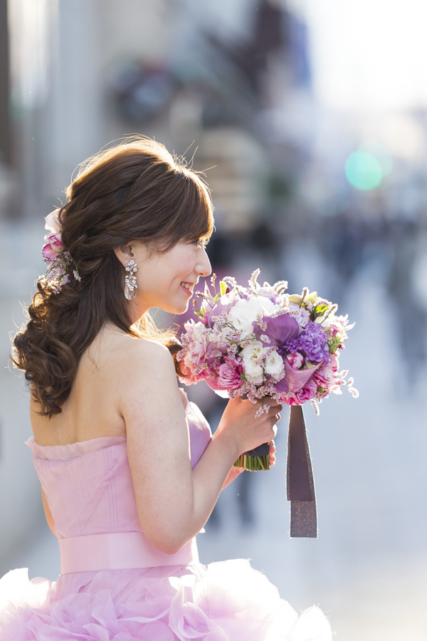 RENTAL][Sakura Dew Drop Earrings]by ElizabethBower｜JULIEBRIDAL  
