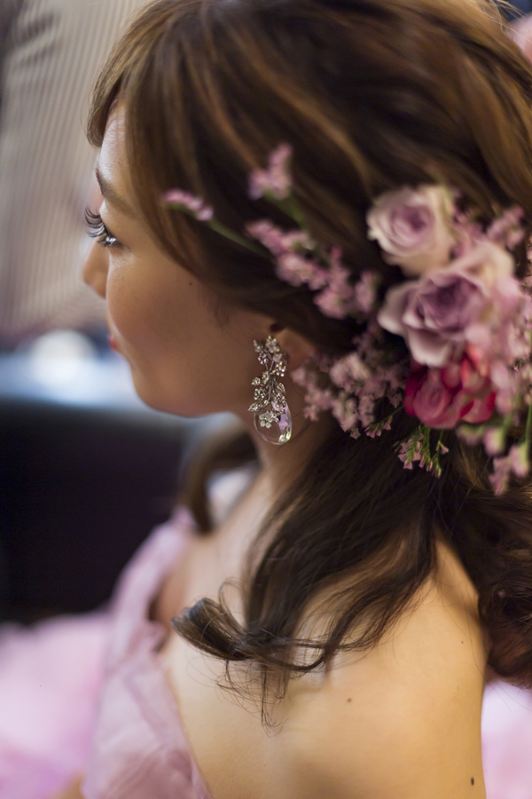 RENTAL][Sakura Dew Drop Earrings]by ElizabethBower｜JULIEBRIDAL  