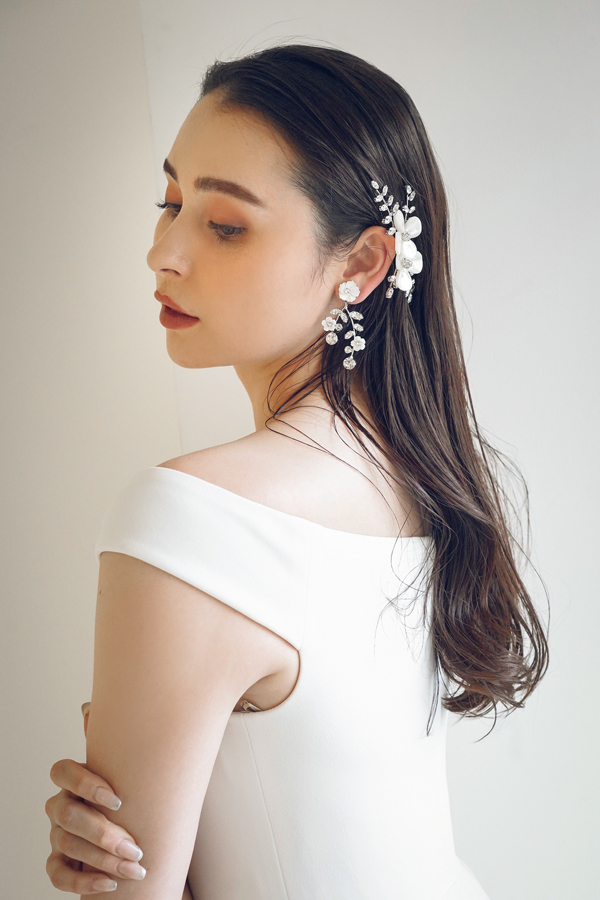 Eden petal comb Porcelain Floral Bridal Hair Comb Hair Pin Set HARPER | EDEN  main image 4