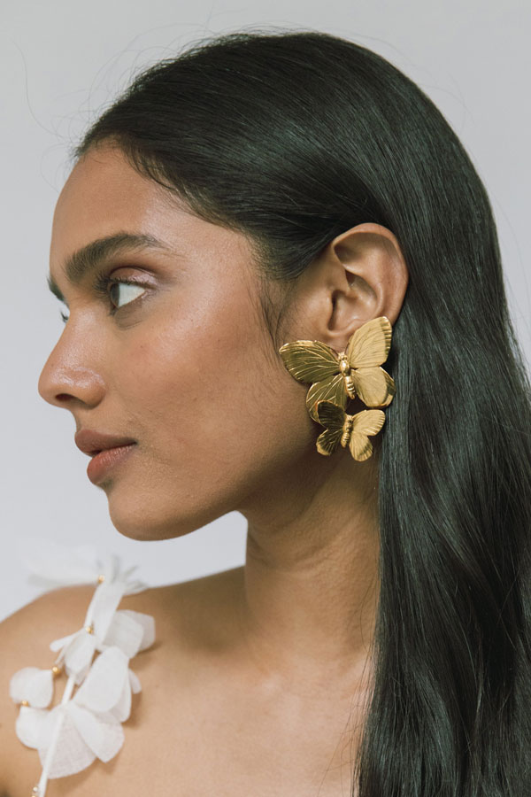 RENTAL][Papillon Earring Gold]by JENNIFER BEHR｜JULIEBRIDAL 