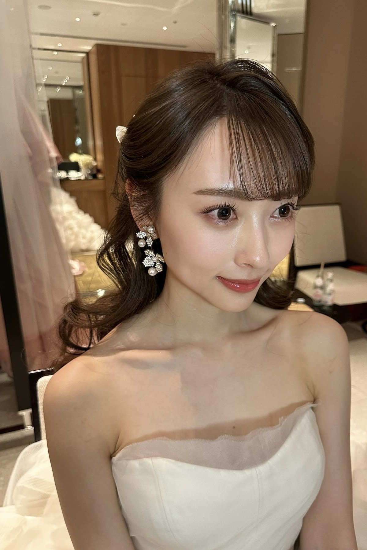 RENTAL][June Bud Pearl Earrings Gold]by ElizabethBower  