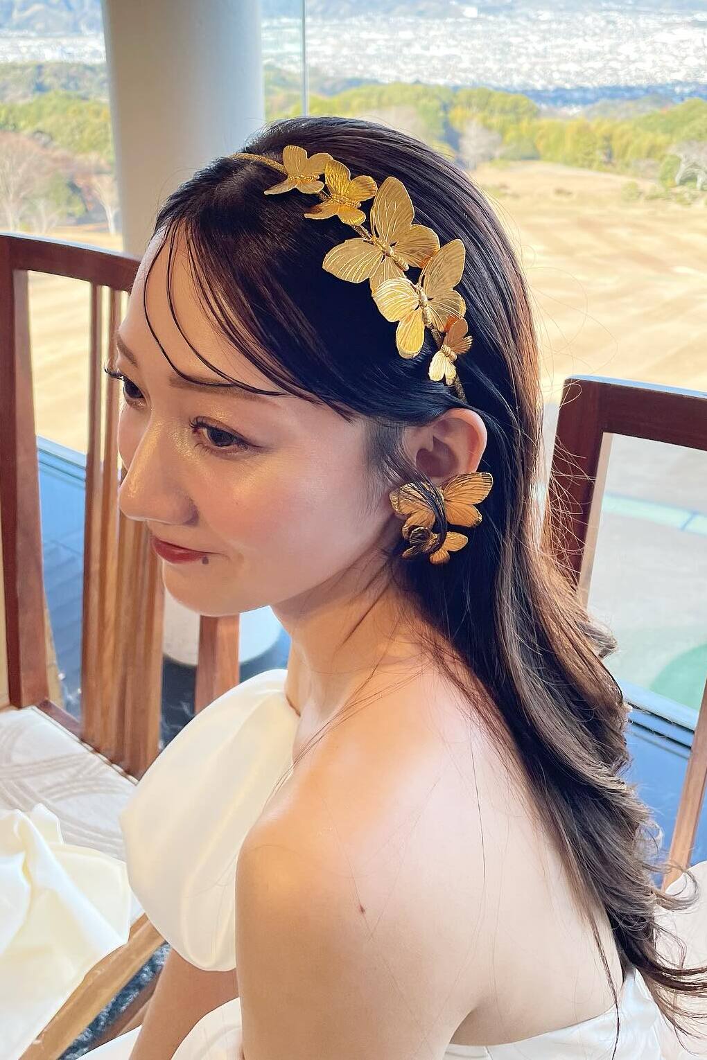 RENTAL][Papillon Earring Gold]by JENNIFER BEHR｜JULIEBRIDAL