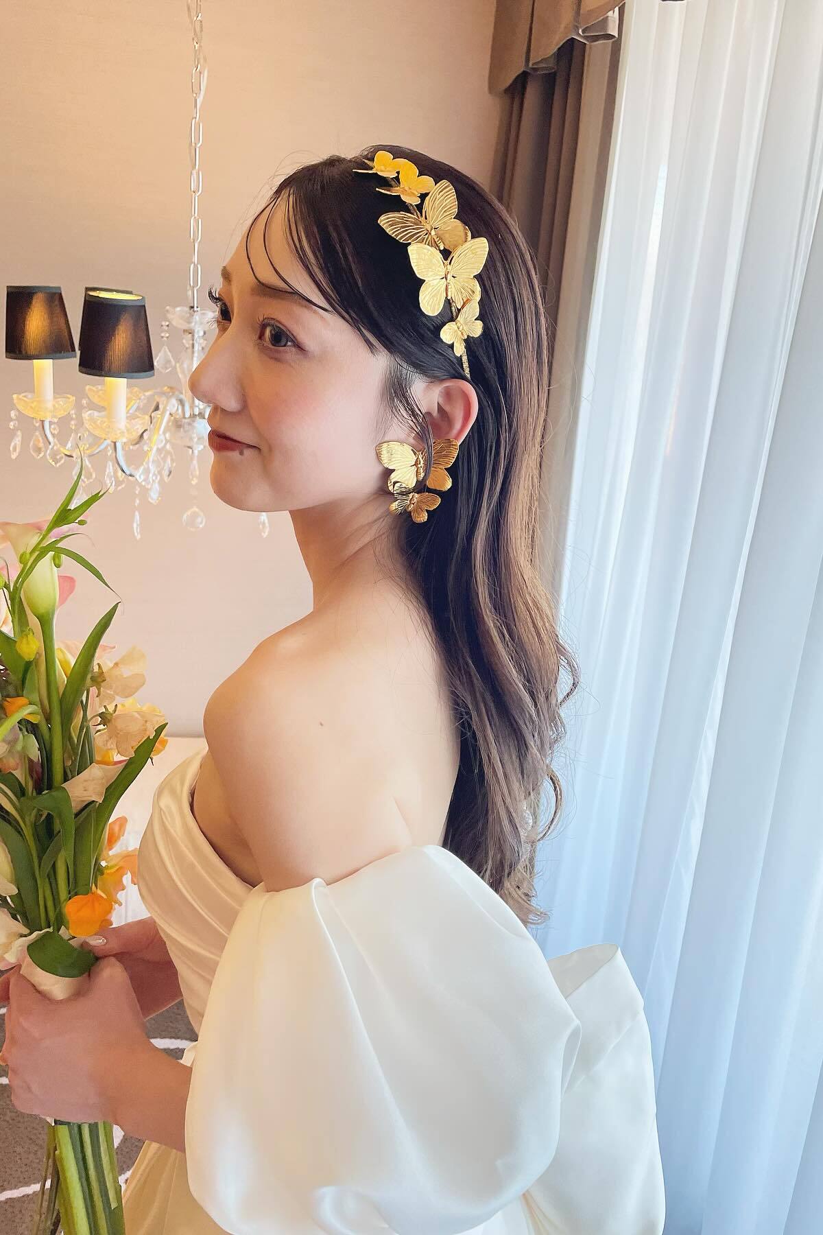 RENTAL][Papillon Earring Gold]by JENNIFER BEHR｜JULIEBRIDAL 